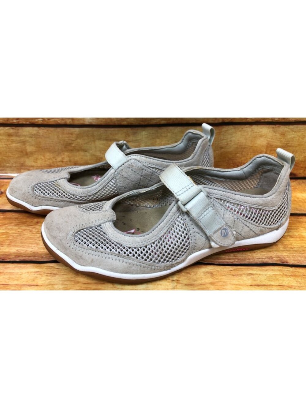 Merrell Womens 6.5 Lorelei Emme Ash Leather/Mesh Sport Mary Jane Shoes